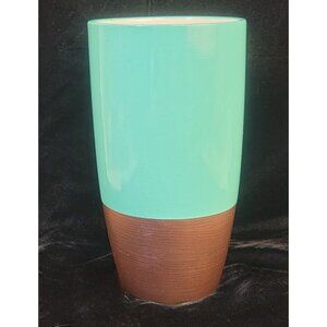 ProFlowers Contemporary Turquoise and Copper-Colored Flower Vase